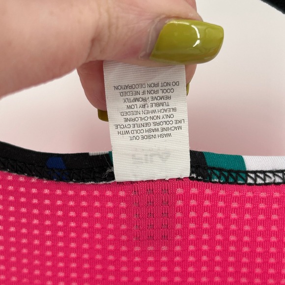 Fila Sport Racerback Tank Top Mesh Colorful L Activewear Sporty Athletic Retro - Picture 6 of 9